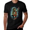 The Wolf Playing Guitar Melody Tshirt Soft Touch Basic Cotton Tshirt