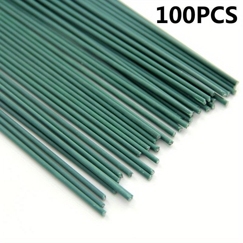 

100 шт. Темно-зеленая флористическая проволока для стеблей для DIY поделок и профессиональных цветочных композиций - Гибкая и прочная проволока для флористов и любителей зелёный