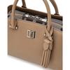 Dcba6e760i2 [tartan Combi] Beige Dd Logo Leather Tote Bag