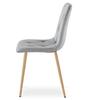 LIBRA chair - light gray velvet / wood color legs x 2