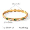 European Internet Celebrity Style Stainless Steel Colorful Zircon Bracelet for Women - Non-fading Luxury Design