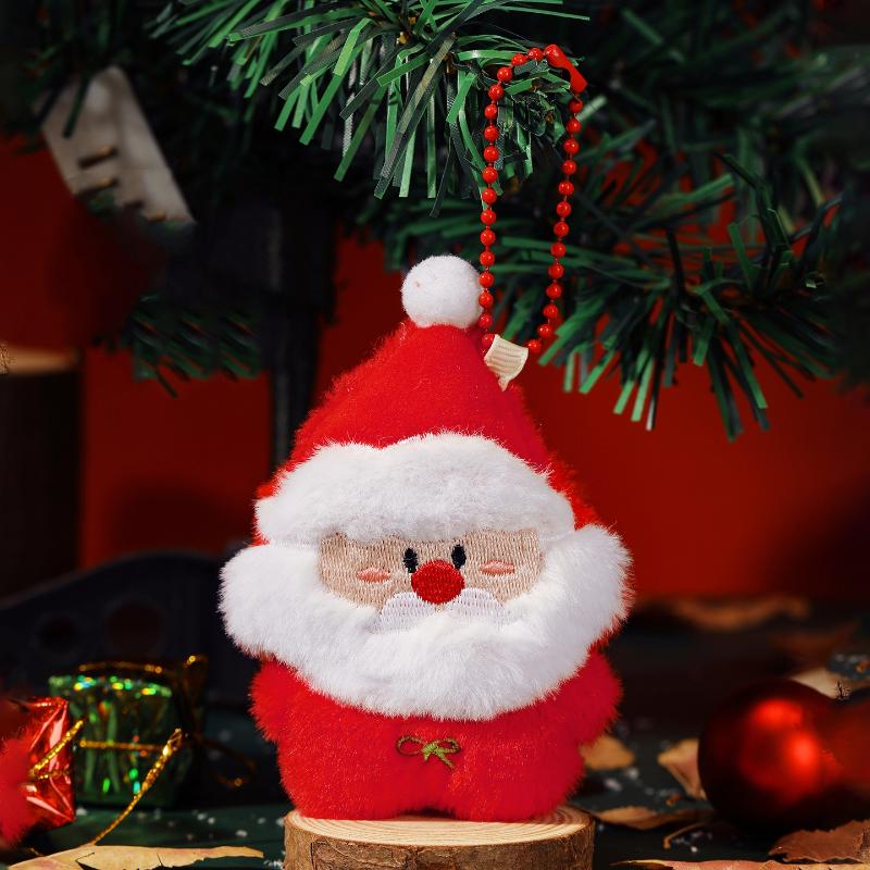 

Милый мультяшный рождественский плюшевый кулон-брелок Каваии мягкая кукла кольцо для ключей от машины подвеска для рюкзака сумки аксессуары для украшения