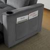 Schlafsofa Flieks, 2-Sitzer Sofa mit Bettkasten, Verstellbarer Rückenlehne