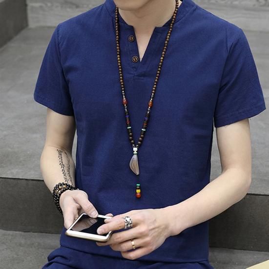 2Pcs/Set Men's Casual Cotton Linen Summer Suit Short Sleeve Button-Down Stylish Men's Suit Streetwear