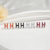 Minimalistische Stud Oorbellen met Letter H en Druipolie voor Dames Licht Luxe Mode Sieraden