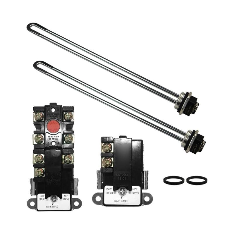 Electric Water Heater Tune Up Kit 4500W 240V Water Heater Element Upper Thermostat Lower Thermostat Element Gasket 1
