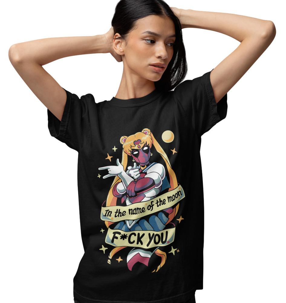 

Забавная пародия на Дэдпула и Сейлор Мун FCK Женская футболка большого размера 4XL