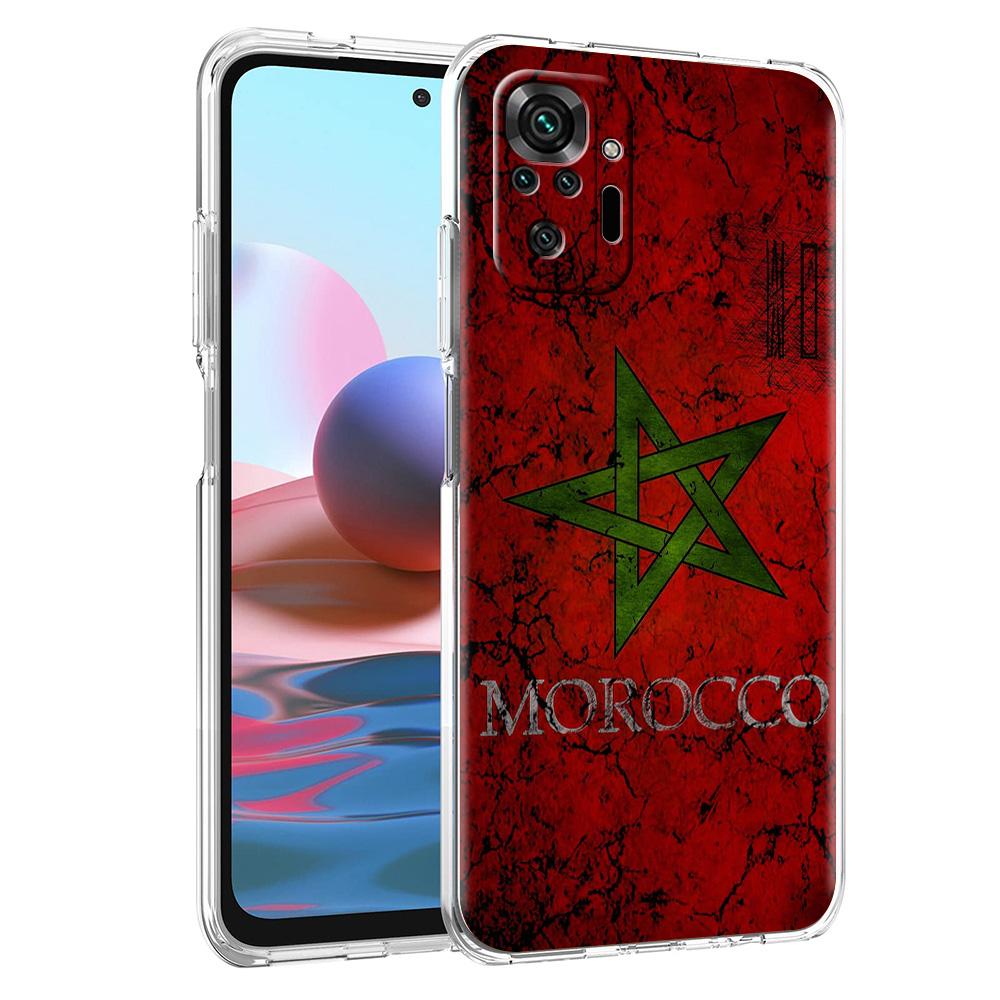 Phone Case For Xiaomi Redmi Note 15 14 5G 13 12 10 11 Pro Plus 4G 14C 13C 12C Soft TPU Cover Morocco Flag Soccer