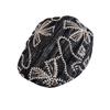 Bestickte Blumen-Denim-Baskenmütze Mit Sonnenschutz Für Frühling Sommer Modeaccessoires
