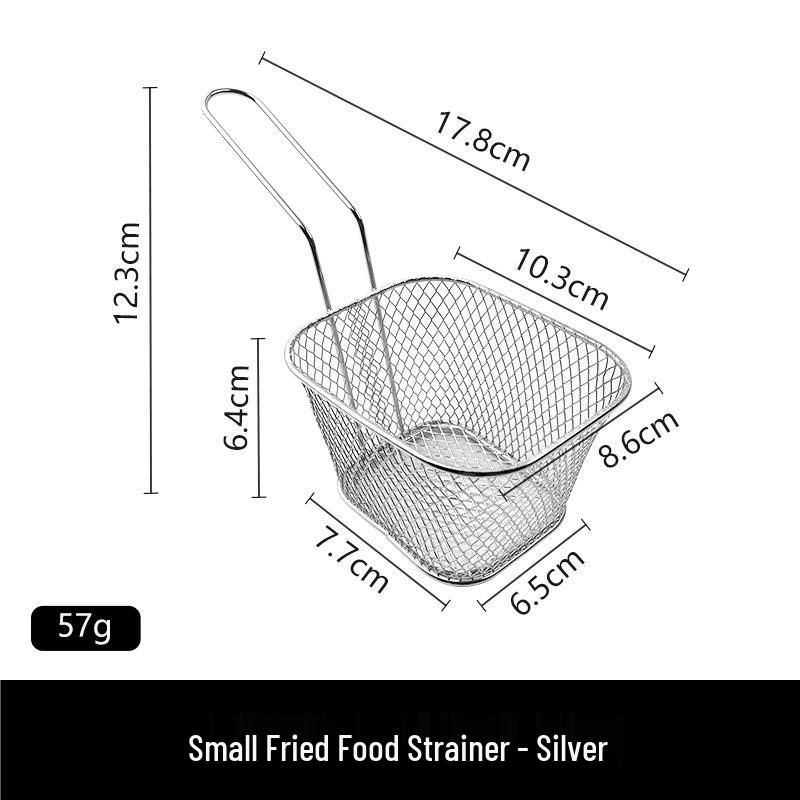 Square Mesh Deep Frying Basket and Filter Screen for French Fries and Chicken Wings