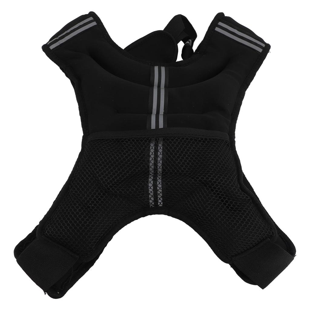 Weighted Vest 5KG Black Double Buckle Adjustable Workout Vest for Jogging Weightlifting