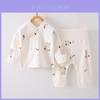 Adorable Baby Cotton Two Piece Set Cozy High Waist Pants For Spring And Autumn