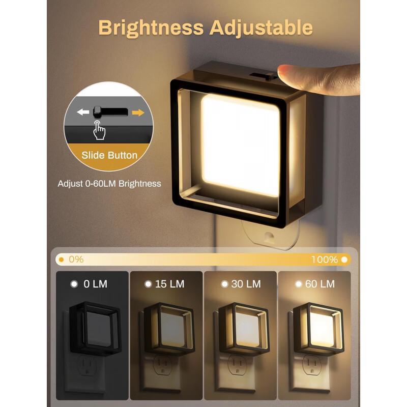 Portable Square Warm Light Night Lamp (2-Pack)