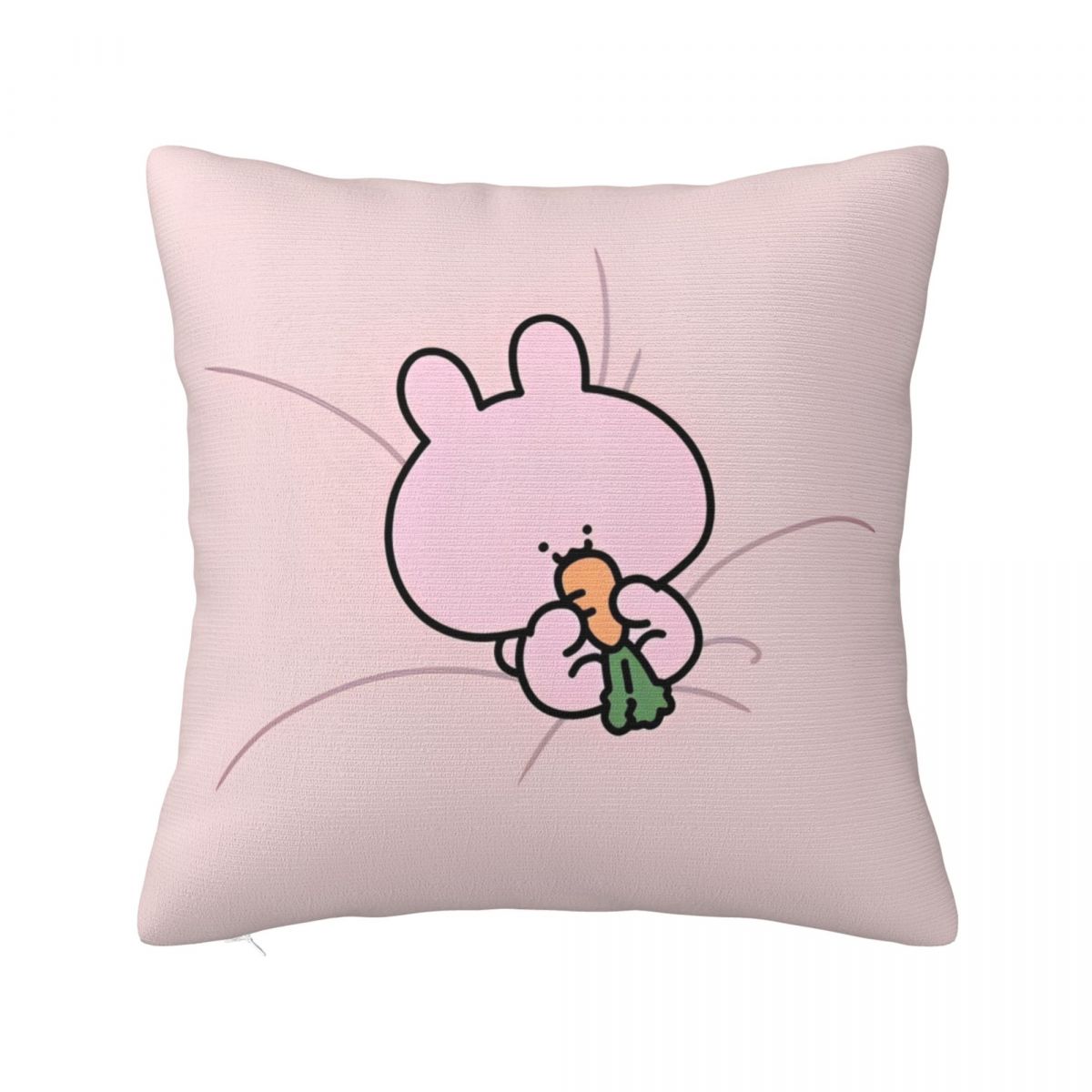 

Asamimichaan Asleep Cartoon Square Pillow Case Cute Asamimi Cushion Cover Awesome Zippered Decor Pillowcase for Home 40x40cm 30cm x 30cm