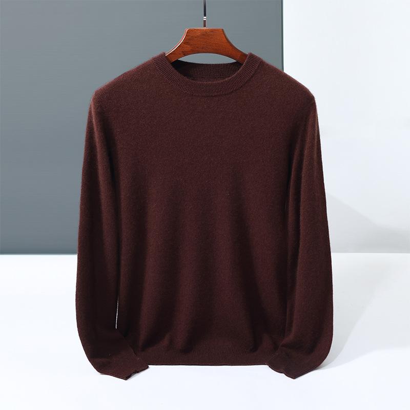 Cashmere sweater crew neck sweater loosely knitted new inner wool sweater