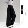 2025 Autumn/Winter European Cotton Velvet Wide-Leg High-Waist Drape Pants for Women