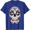 Sugar Skull 4 juli T-shirt Dam Herr Pojkar Fjärde USA