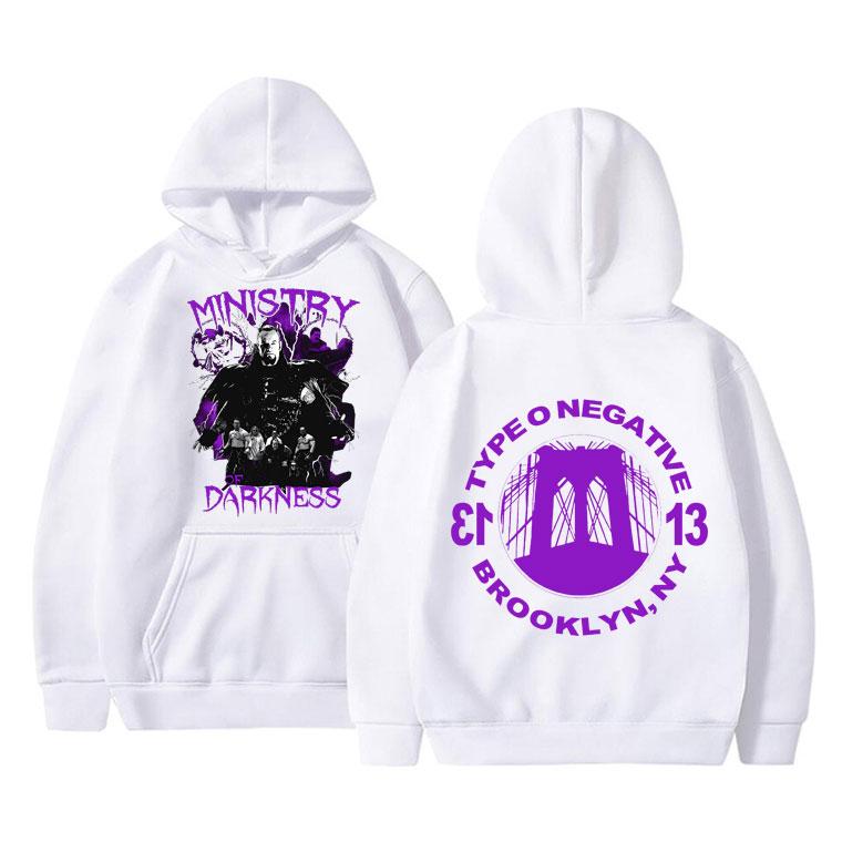 Vintage Type O Negativní potisk Mikina Pánské Fleece Bavlna Mikiny Unisex Dámské Mikina Rock Band Běžné Oversized Streetwear Unisex