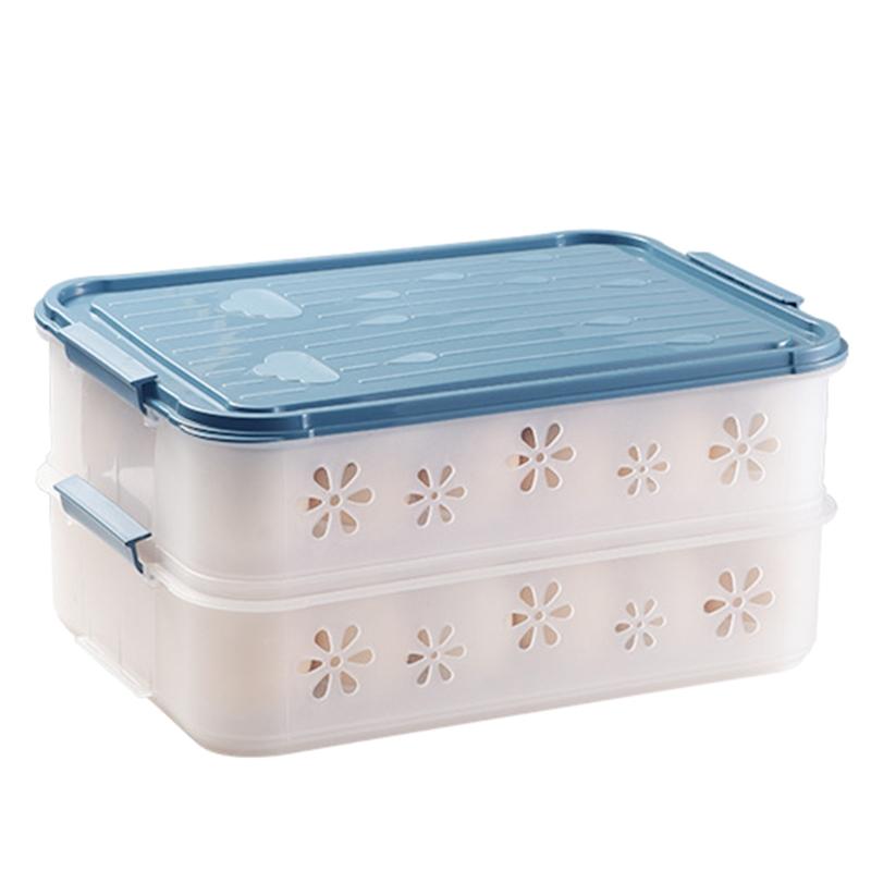 

One / Double Layer Egg Storage Container Organizer Bin Plastic Storage Container 1 синий