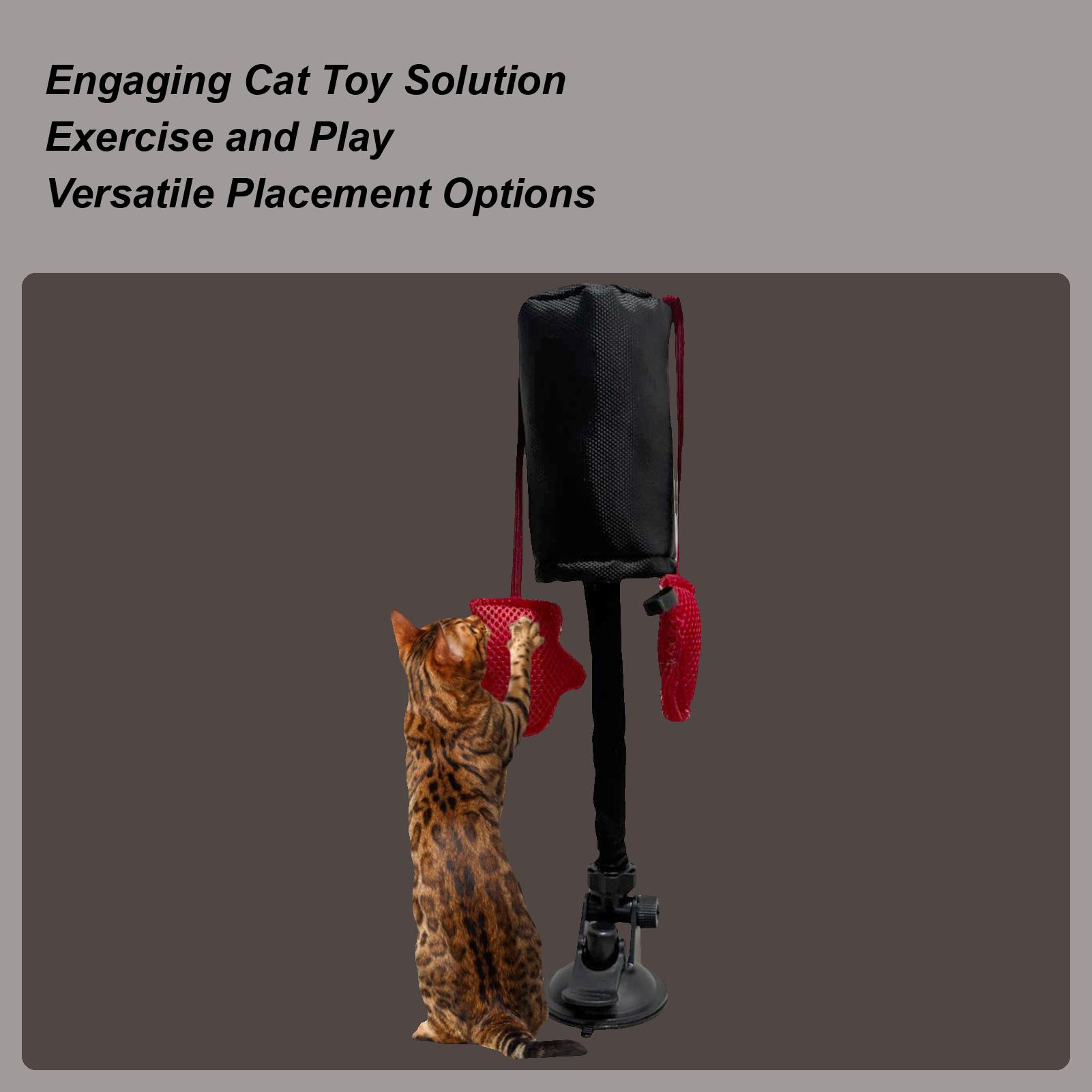 

1pc Interactive Cat Boxing Toy Cat Punching Bag Self-Standing Play Gym for Kittens Stress Relief Cat Toy Durable Scratch Trainer CN