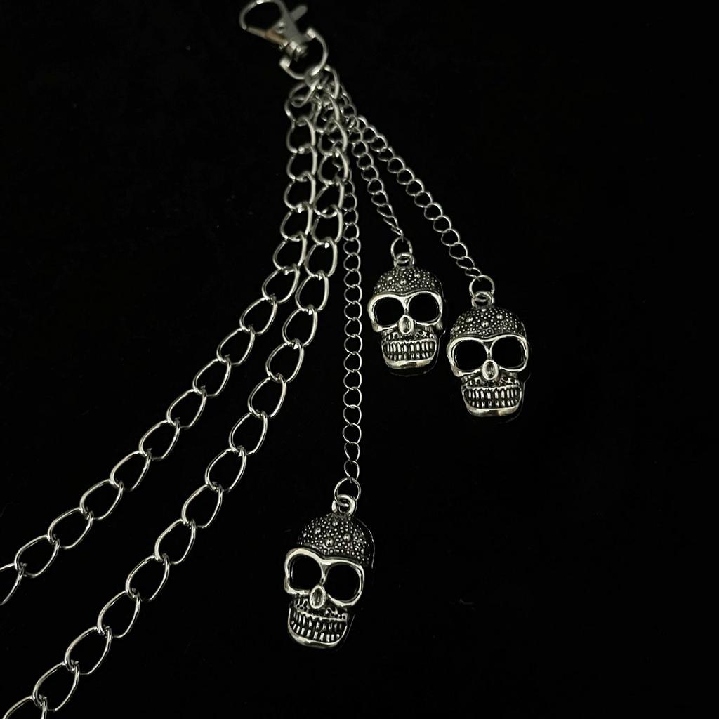 Punk Street Style Skull Waist Chain - Women's Hip Hop Multi-layer Metal Pants Accessory
