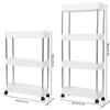 Multilayer Slim Storage Cart Mobile Shelving Unit Organizer Storage Rack for Kitchen Bathroom Laundry Rolling Cart Serving Cart