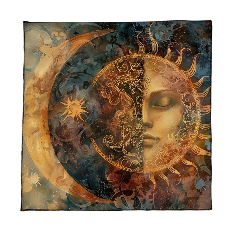 

Художественная ткань для чтения Таро Долговечность Бархатные коврики Многоразовые коврики для энтузиастов Таро и коллекционеров 50x50cm