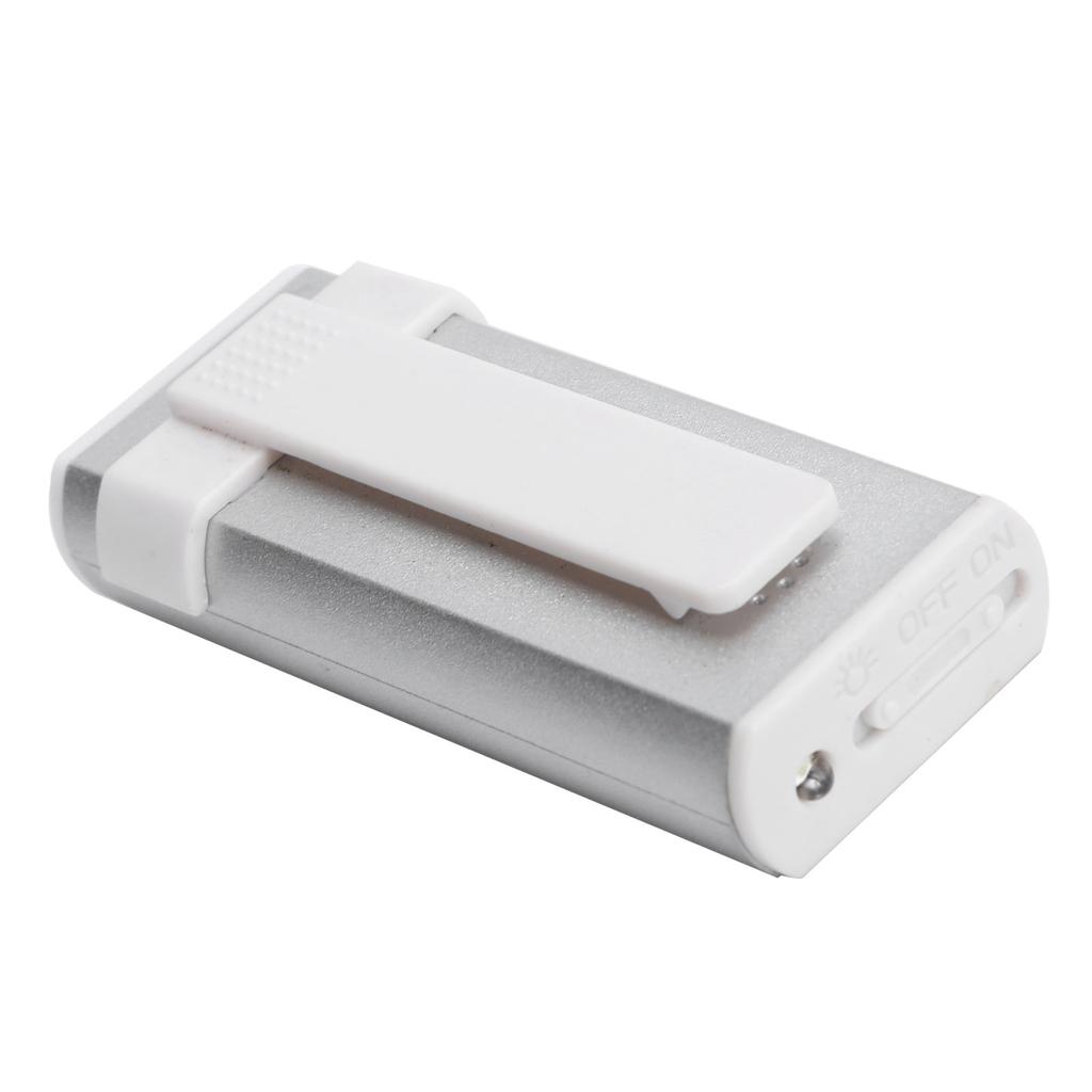 Портативний спортивний MP3 ліхтарик з LCD екраном та кліпсою для кріплення, медіаплеєр(Срібло )