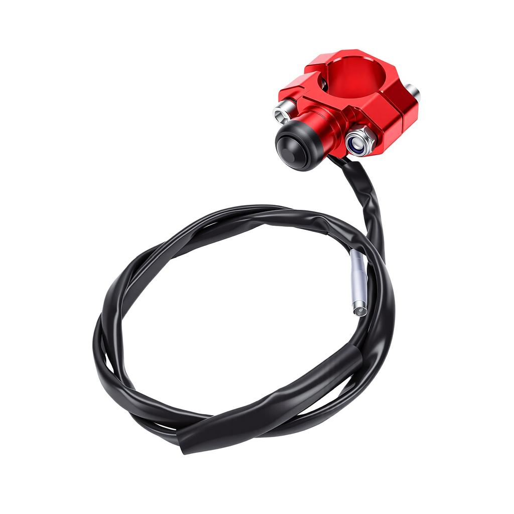 Dirt Bike Engine Stop Start Kill Button with Mounting Backplate CNC Replacement for CRF XR CR 125 230 250 300 450 650