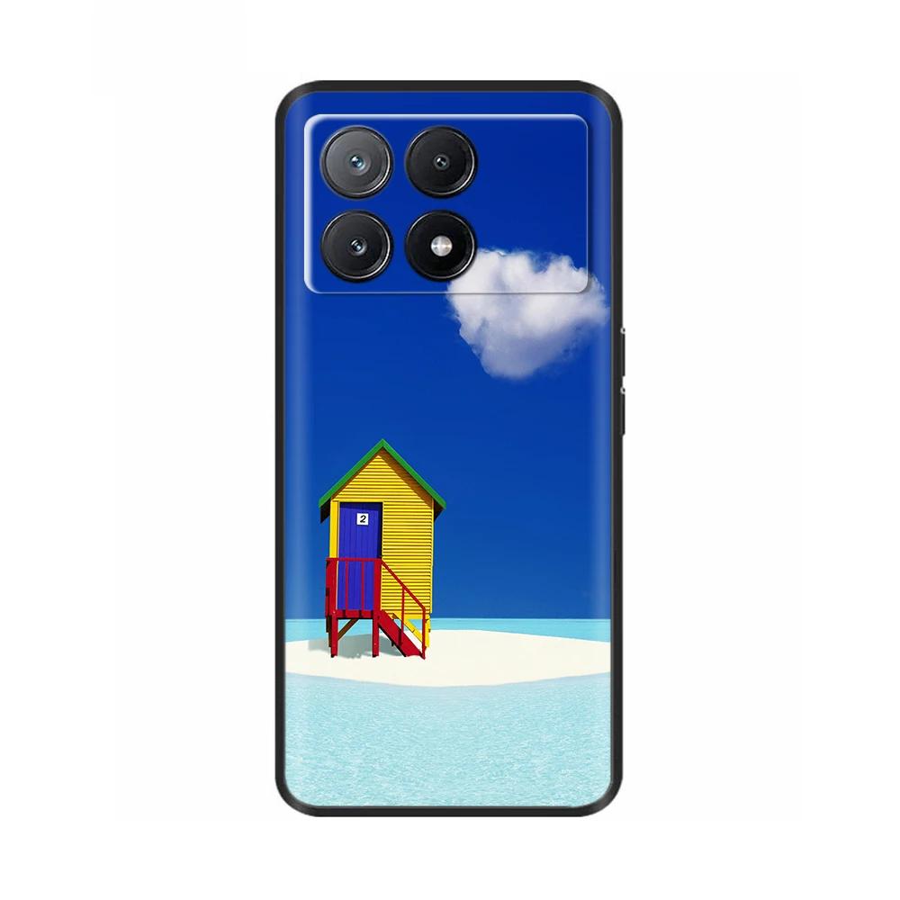 For Xiaomi Poco X6 Pro Case PocoX6 Fashion Cat Flower Soft Silicone Back Phone Case for Poxo C6 PocoX6 Pro X 6 Cases Etui Funda