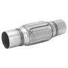 Stainless Steel Exhaust Flex Pipe 57x250mm Double Braided Bellow Silver for Car OffRoad