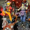 Naruto Anime Figure Uzumaki Naruto Uchiha Sasuke Combat form 25cm Action Figurine PVC Cartoon Characters Model Ornaments Boy Toy