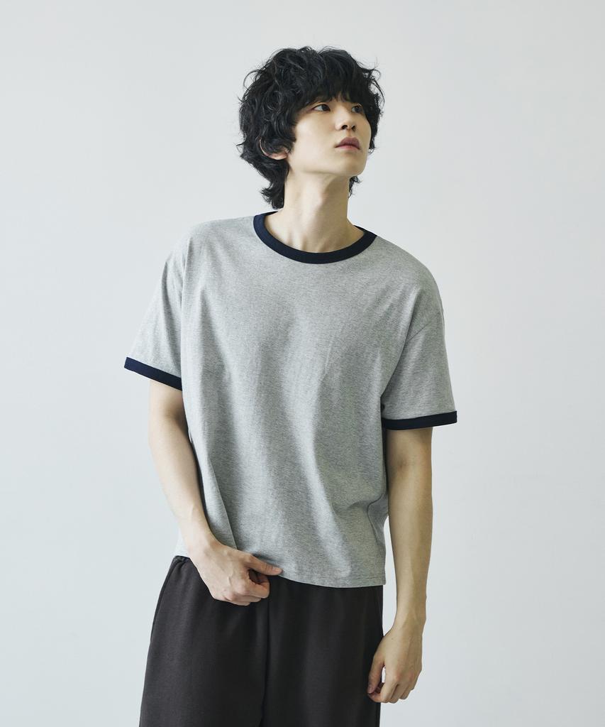SIGNATURE Cropped Ringer Short Sleeve T-Shirt [2 Colors]