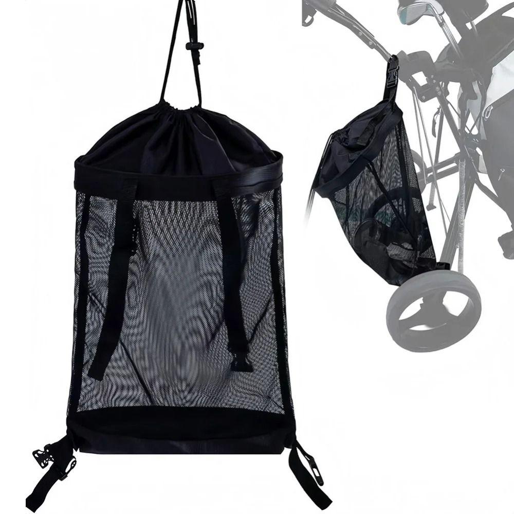 Cute Practical Golf Ball Drawstring Pouch Mesh Bag Golf Ball Container Gym Sports