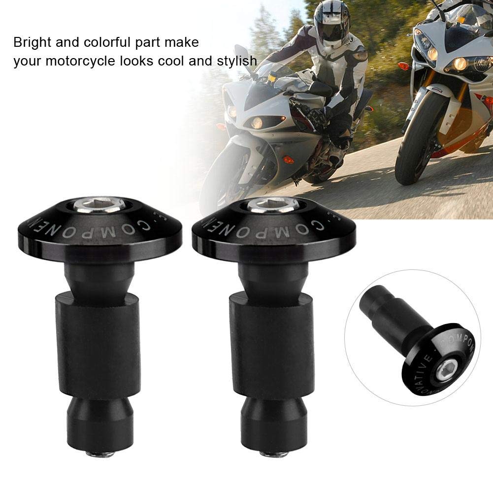 Elerose 22mm 7/8inch Dop Capăt Ghidon Motocicletă, Dop Universal Capăt Ghidon Slider Capăt Dop pentru Curse ATV Off-Road (Negru)