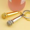 Simulation Mic Keyring Miniature Pocket Sized Microphone Keychain for Music Lovers Stylish Key Accessory Bag Ornament