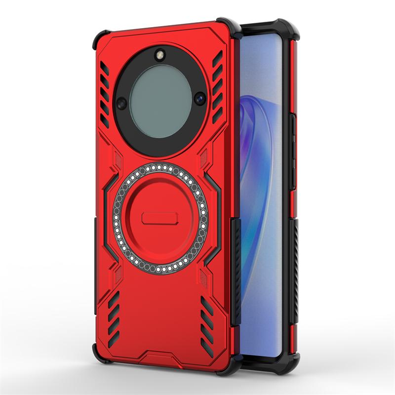 Pouzdro pro Honor X9A Pouzdro pro Honor X9A Anti-knock Armor PC Magnetická adsorpce Bezdrátové nabíjení Zadní kryt pro Pouzdro pro Honor X9A 6,67 palce