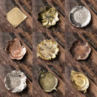 Japanese Style Tea Trays Retro Copper Anti Scalding Cup Holder Mat Pad Kung Fu Teaset Coffee Coaster Tea Ceremony Accessories