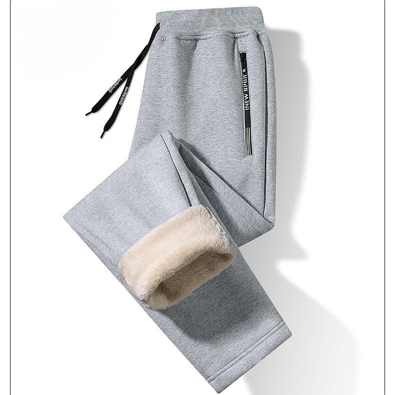 Plus Size Winter Pants Men Thicken Fleece Lined Sweatpants Warm Outdoor Sweatpants Men Trousers Winter Fashion Men Bottoms