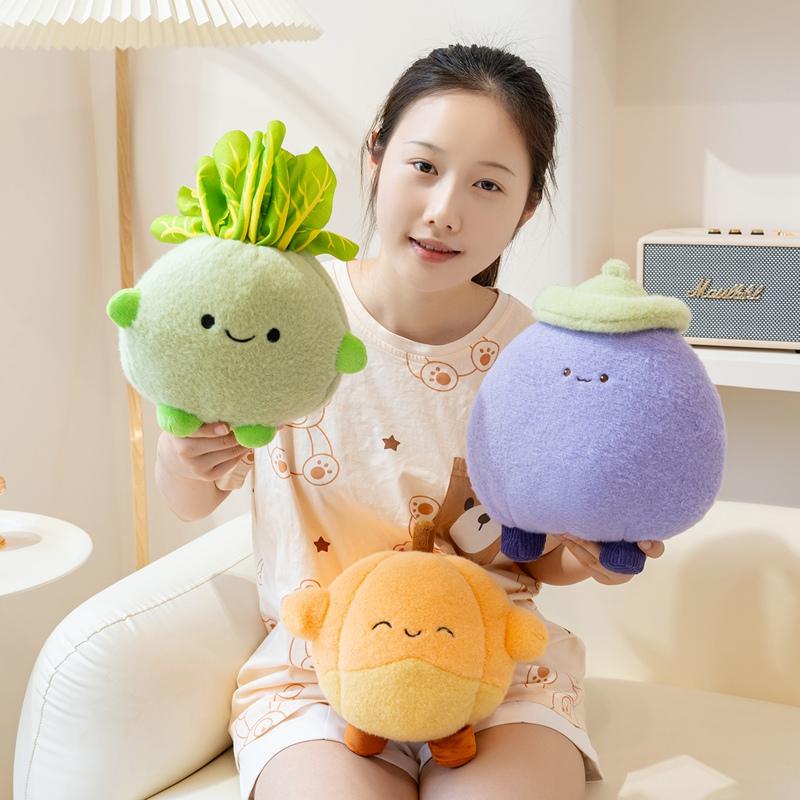 Soft Vegetables Plush Toys Stuffed Garlic Celery Potatoe Eggplant Pumpkin Mushroom Radishes Broccoli Doll Early Education Props
