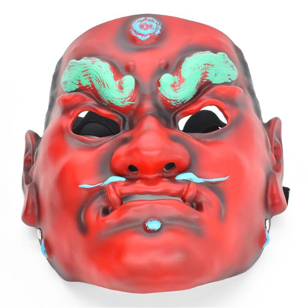 Vibrant Funny Face Mask Ancient Warrior Costume Accessory For Celebrations Themed