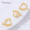 18K Gold Plated Leaf Pendant Bails,Beaded Edge Pinch Clips For Necklace Charm Connectors,DIY Jewelry Making Supplies