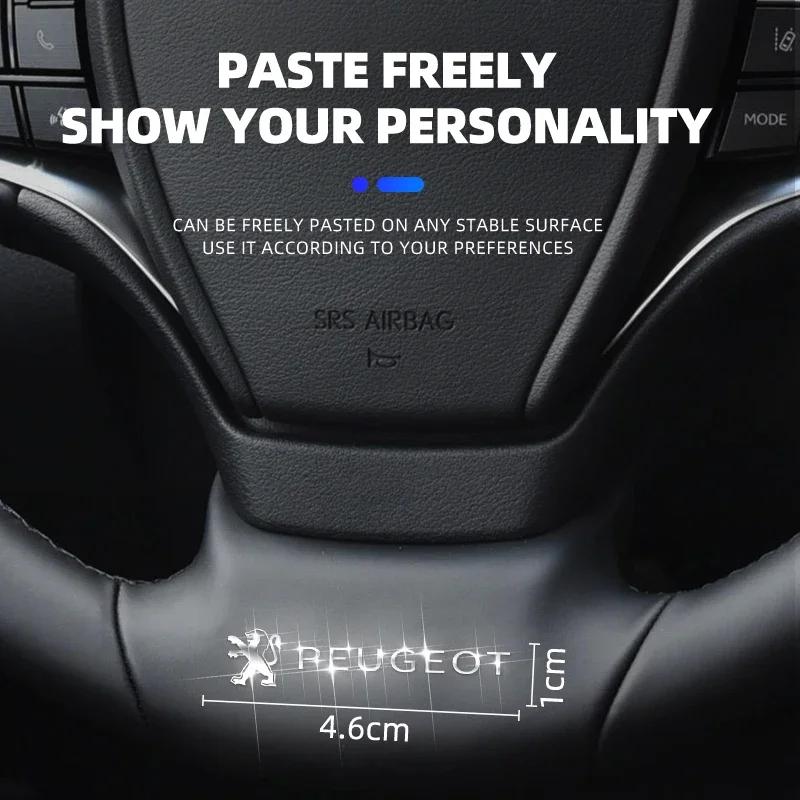 Car Sticker 3D Metal Car Emblem Sticker Decor Badge Decal Interior Styling For Peugeot 206 208 306 307 308 407 408 508 2008 3008