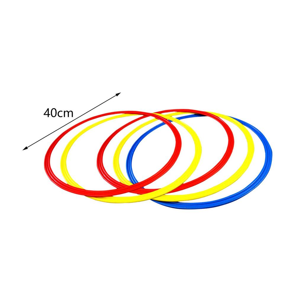 12 Agility Training Rings As And Coordination for Fast Footwork. Made of Wear-resistant PVC.