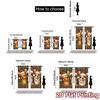 2D Flat Printing  JIT 2pcs   Curtains (Without Rod) Festive Pups Sleigh Popular Curtains Digital Printed Versatile 100% Polyester
