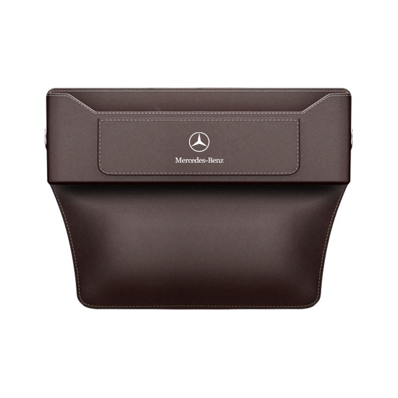Leather Car Seat Gap Organizer Crevice Filler Storage Box Pocket For Benz W211 W124 W176 W177 C180 C200 C260 C300 GLC CLE CLA