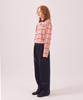 Minasu Mns Striped Cotton Collar T Shirt_Pink