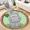 1pc Hippo Print Chair Carpet for Office, Non-slip, Soft and Durable Office Rug for  Decoration, Perfect for Office yy251229198
