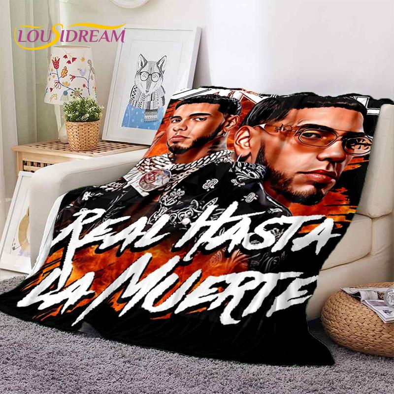 3D Free Anuel AA Rapper Hip Hop Singer Soft Flannel Blankets,Throw Blanket Comfortable Blanket for Picnic Beds Sofa Home Bedroom