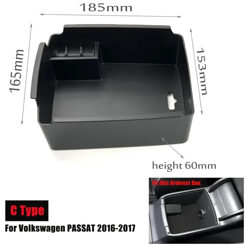 Car Accessories Armrest Storage Box For Volkswagen Golf 7 MK7 Golf 6 MK6 Scirocco Touran PASSAT Teramont Tiguan Touareg Sharan